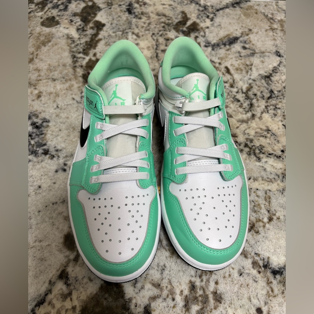 Men’s Mint Green & White Basketball Sneakers - Jordan Style